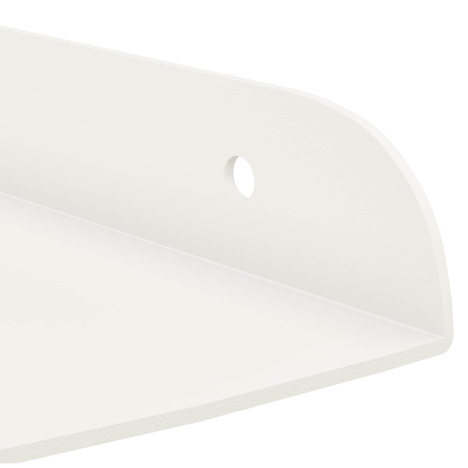 vidaXL Półka wisząca z półką 4 pcs Biały 24 x 24 x 2 cm