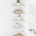 vidaXL Półka wisząca z półką 4 pcs Biały 24 x 24 x 2 cm