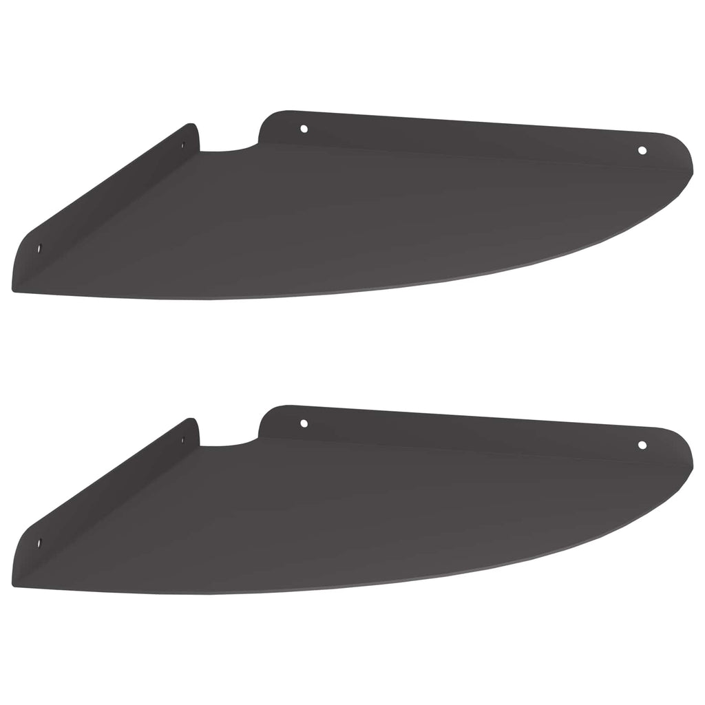 vidaXL Pływająca Półka w Rogu z półką 2 pcs Czarny 30 x 30 x 2 cm