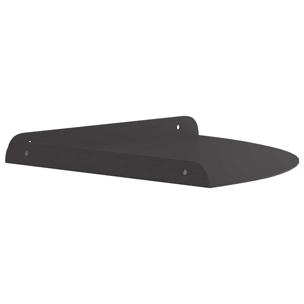 vidaXL Pływająca Półka w Rogu z półką 2 pcs Czarny 30 x 30 x 2 cm