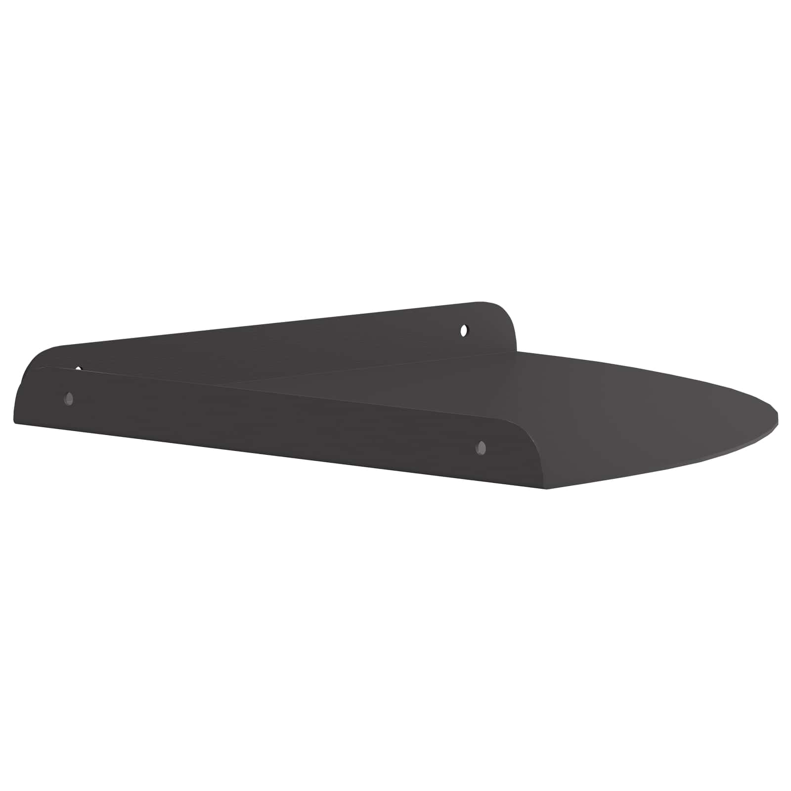 vidaXL Pływająca Półka w Rogu z półką 2 pcs Czarny 30 x 30 x 2 cm