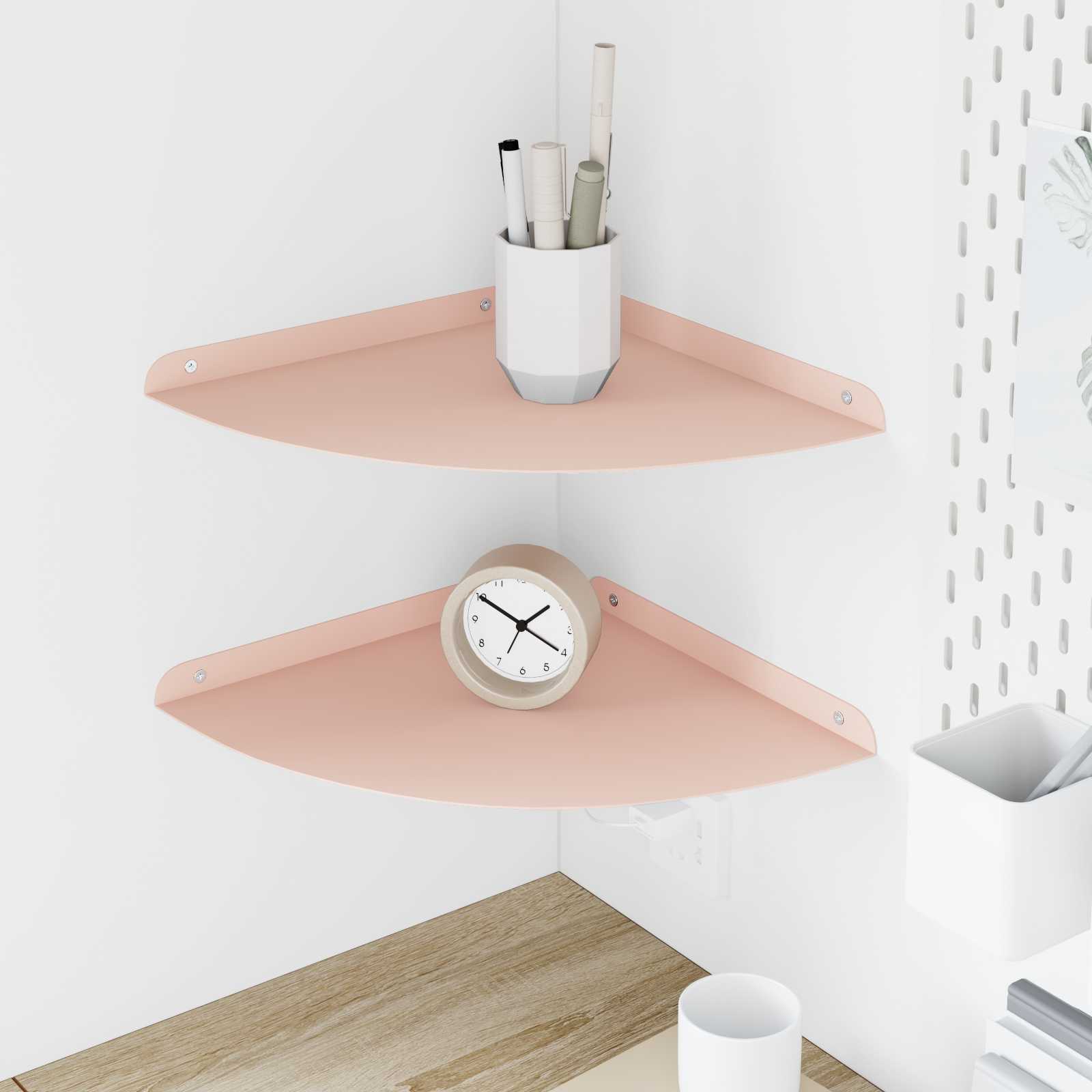 vidaXL Półka wisząca z półką 2 pcs Różowy 30 x 30 x 2 cm