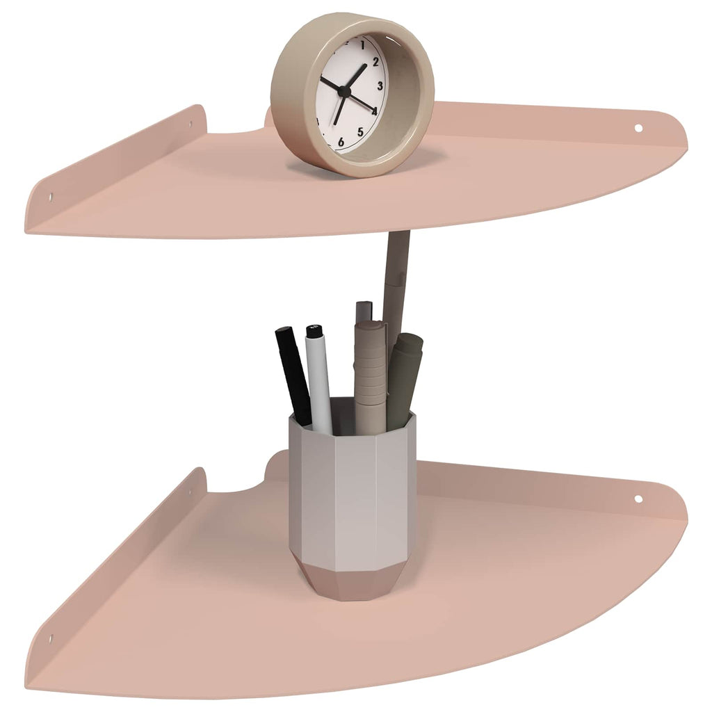 vidaXL Półka wisząca z półką 2 pcs Różowy 30 x 30 x 2 cm