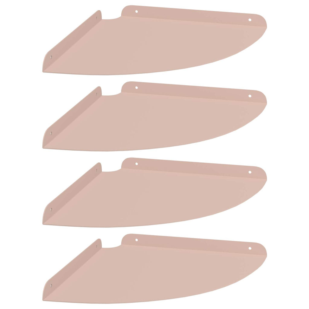 vidaXL Półka wisząca z półką 4 pcs Różowy 30 x 30 x 2 cm