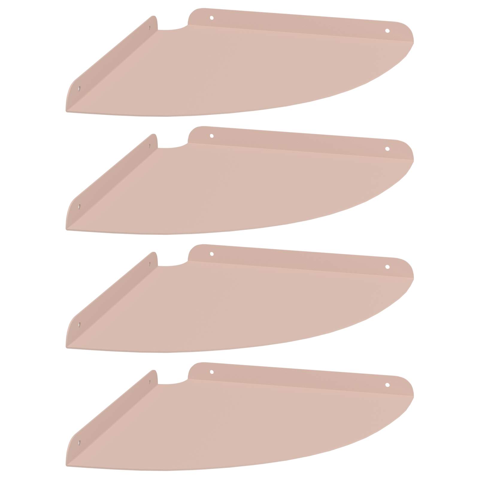 vidaXL Półka wisząca z półką 4 pcs Różowy 30 x 30 x 2 cm