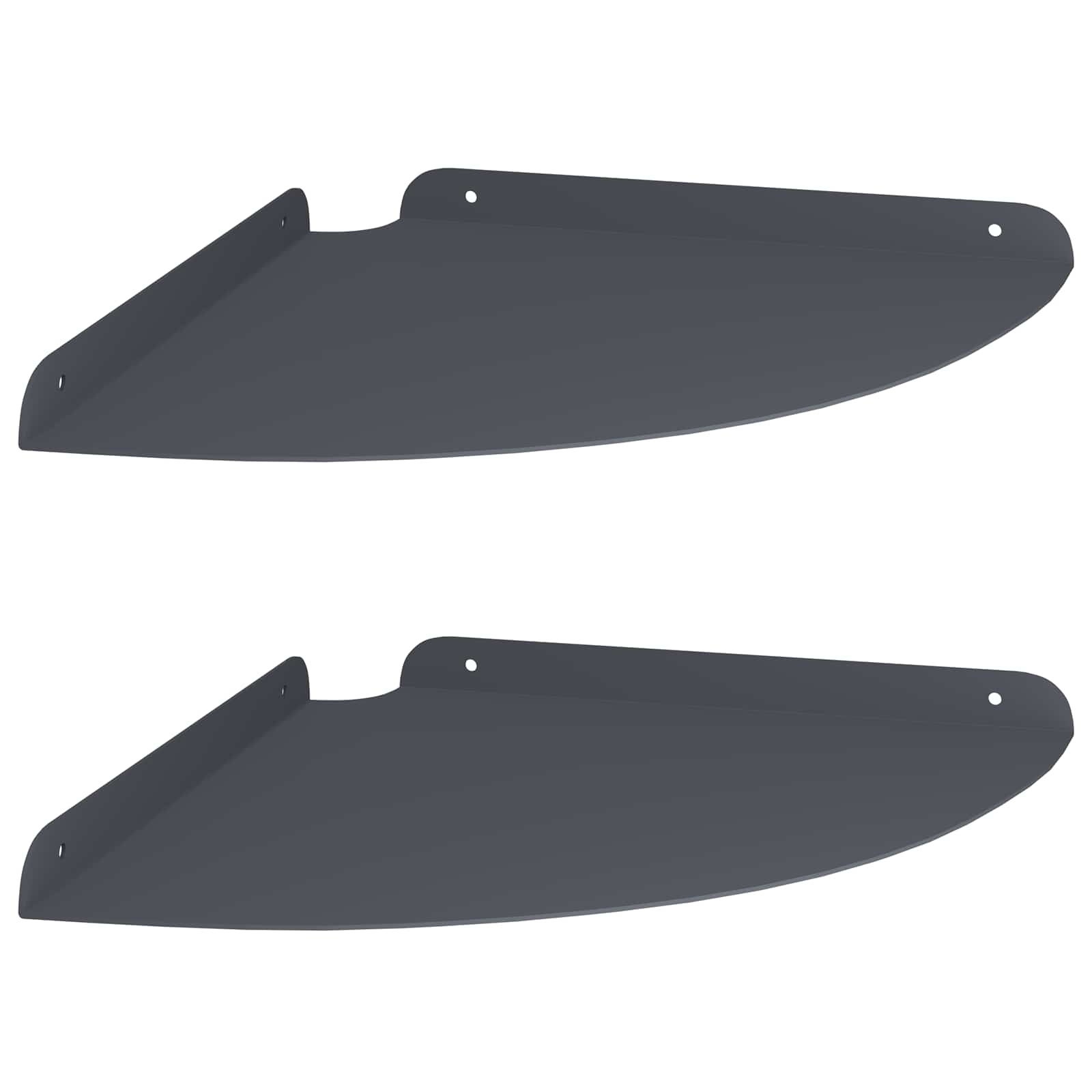 vidaXL Półka wisząca z półką 2 pcs Antracyt 30 x 30 x 2 cm