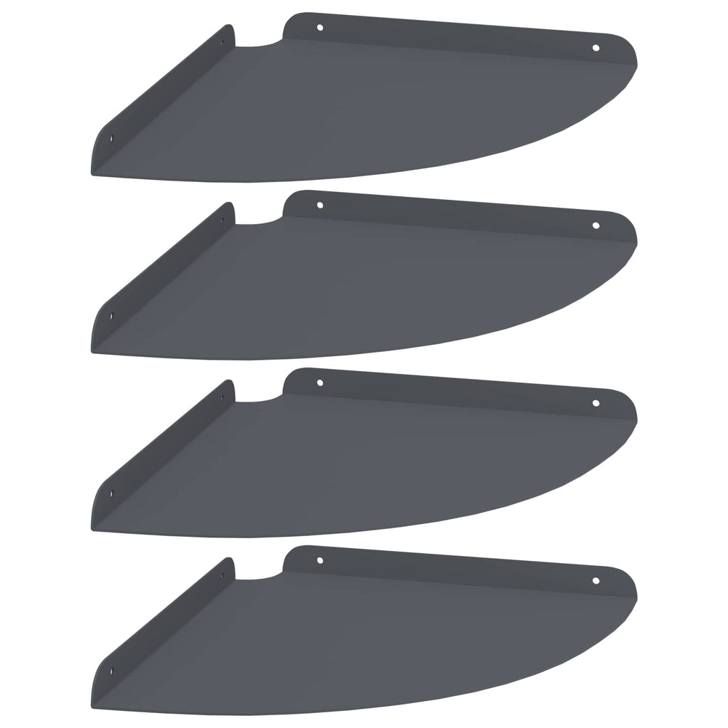 vidaXL Półka wisząca z półką 4 pcs Antracyt 30 x 30 x 2 cm