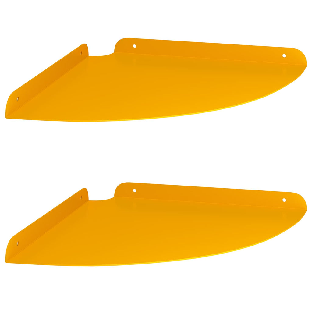 vidaXL Półka wisząca z półką 2 pcs Musztardowy Żółty 30 x 30 x 2 cm