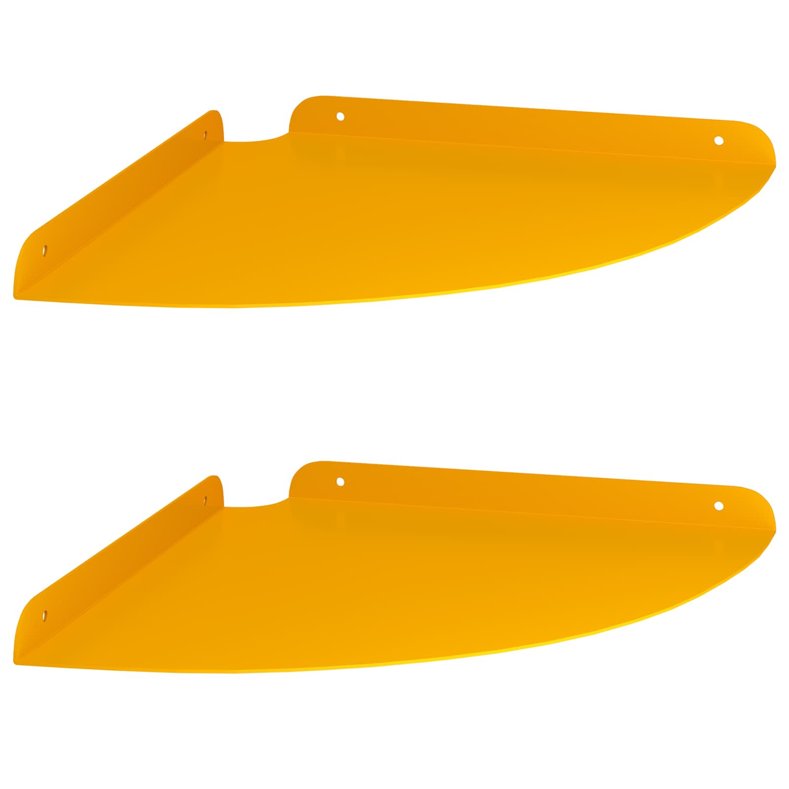 vidaXL Półka wisząca z półką 2 pcs Musztardowy Żółty 30 x 30 x 2 cm