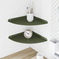vidaXL Półka wisząca z półką 2 pcs Zielony oliwkowy 30 x 30 x 2 cm
