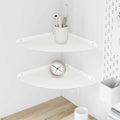 vidaXL Półka wisząca z półką 2 pcs Biały 30 x 30 x 2 cm
