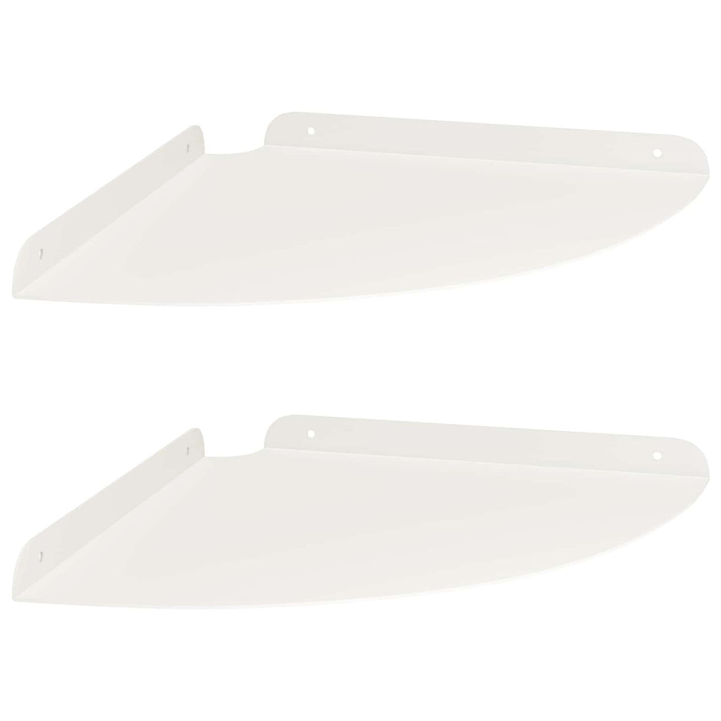 vidaXL Półka wisząca z półką 2 pcs Biały 30 x 30 x 2 cm