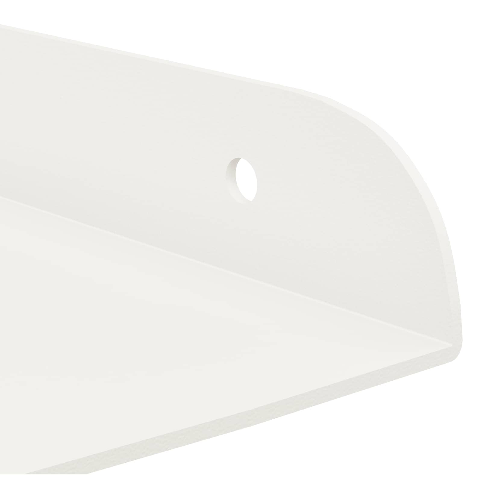 vidaXL Półka wisząca z półką 4 pcs Biały 30 x 30 x 2 cm