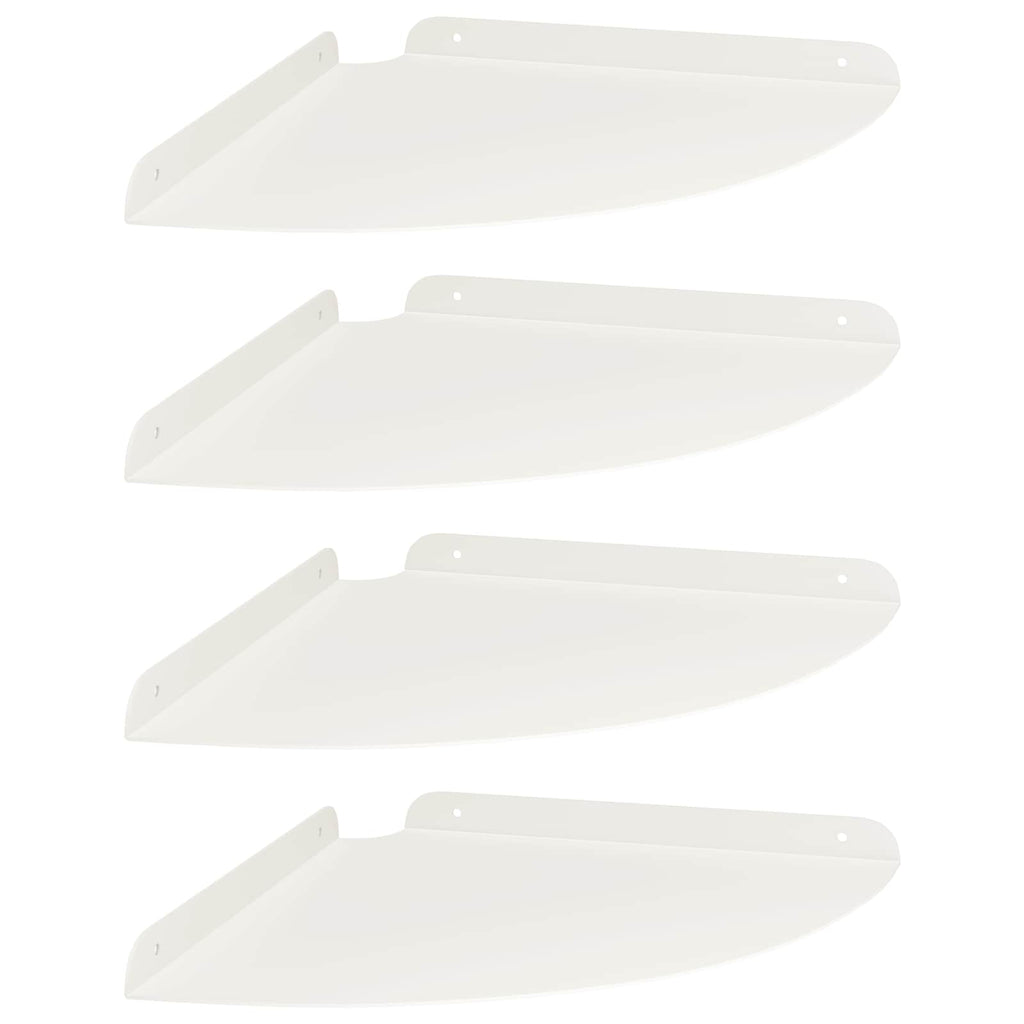 vidaXL Półka wisząca z półką 4 pcs Biały 30 x 30 x 2 cm