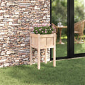 vidaXL Doniczka ogrodowa natura 40 x 40 x 70 cm Lite drewno sosnowe