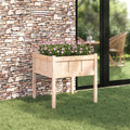 vidaXL Doniczka ogrodowa natura 70 x 70 x 70 cm Lite drewno sosnowe