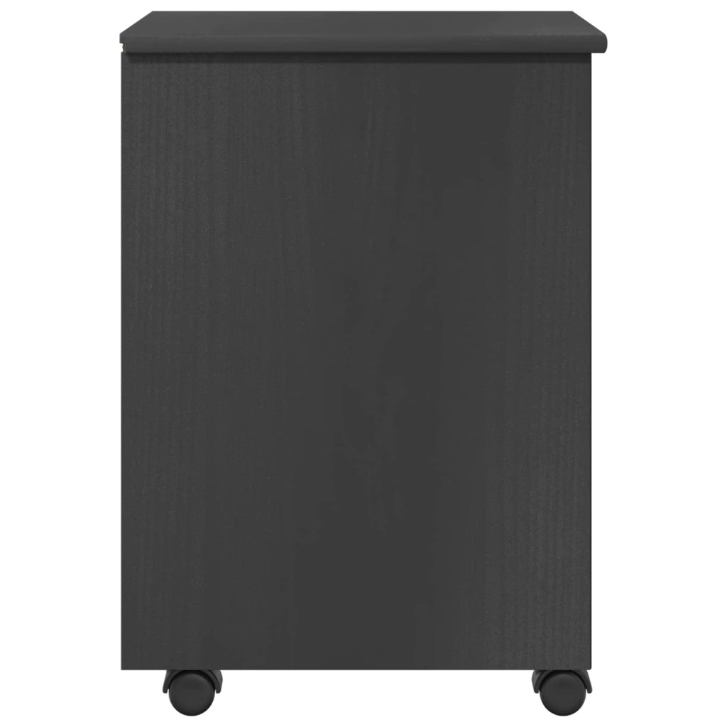 vidaXL Rolkowa szafka Szary 34 x 39 x 56 cm Lite drewno sosnowe