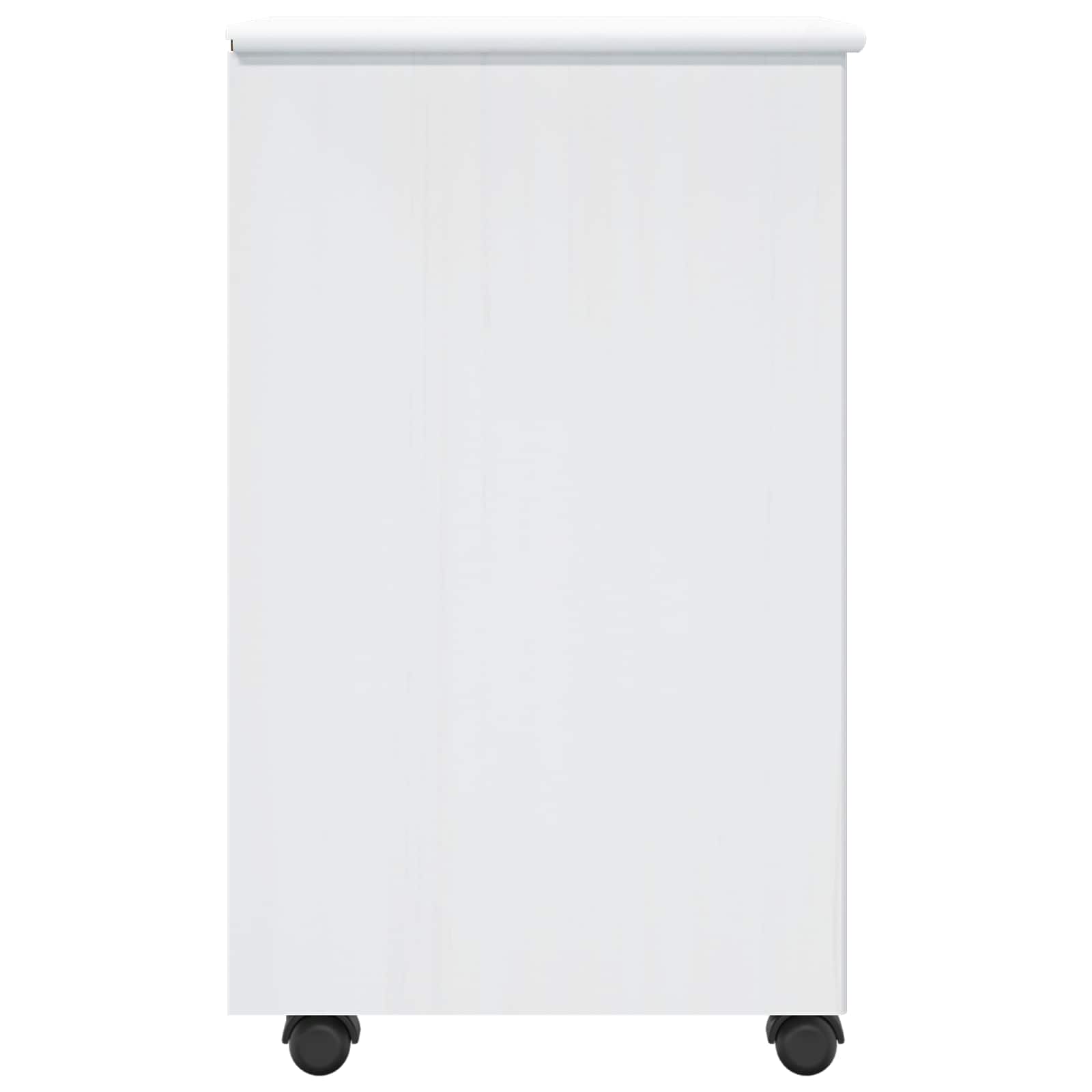 vidaXL Rolkowa szafka Biały 34 x 39 x 65,5 cm Lite drewno sosnowe