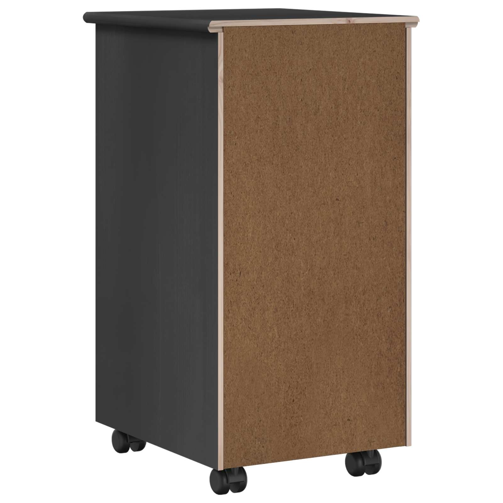 vidaXL Rolkowa szafka Szary 34 x 39 x 65,5 cm Lite drewno sosnowe