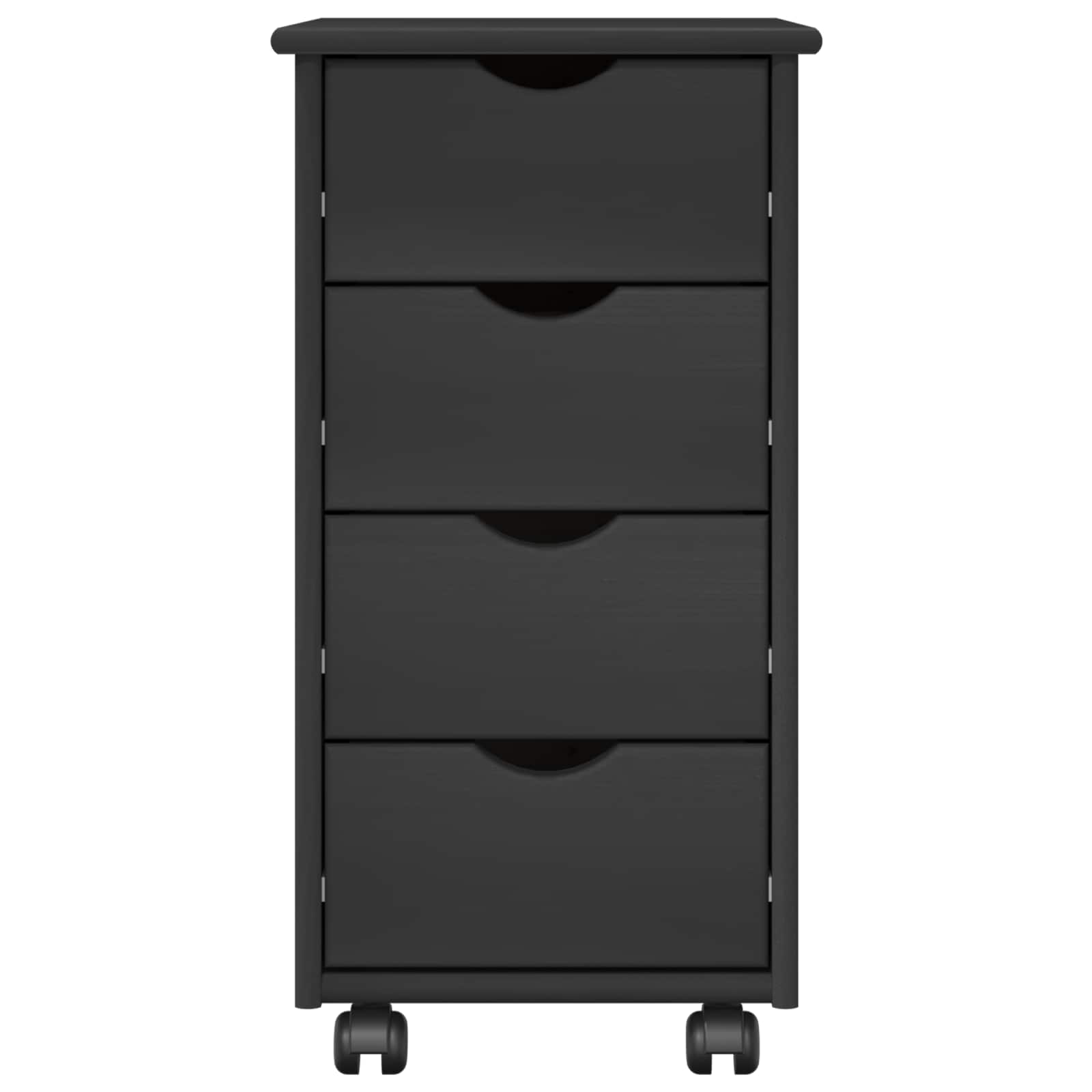 vidaXL Rolkowa szafka Szary 34 x 39 x 65,5 cm Lite drewno sosnowe