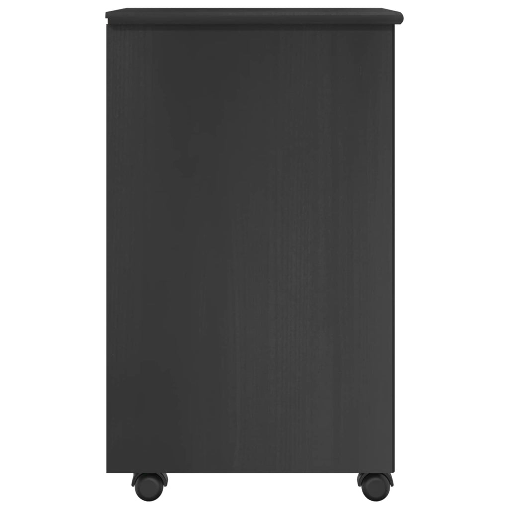 vidaXL Rolkowa szafka Szary 34 x 39 x 65,5 cm Lite drewno sosnowe