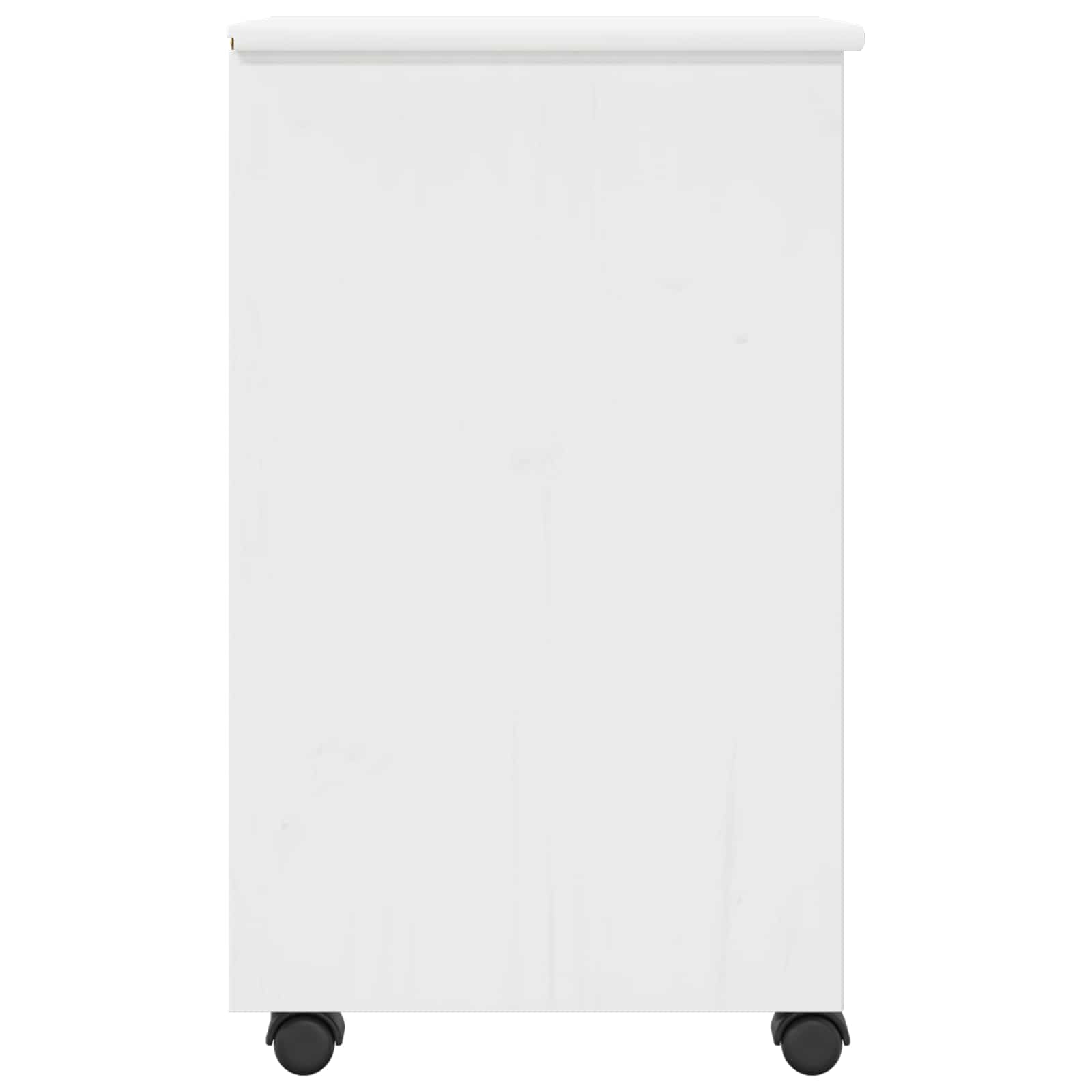 vidaXL Rolkowa szafka Biały 34 x 39 x 65,5 cm Lite drewno sosnowe