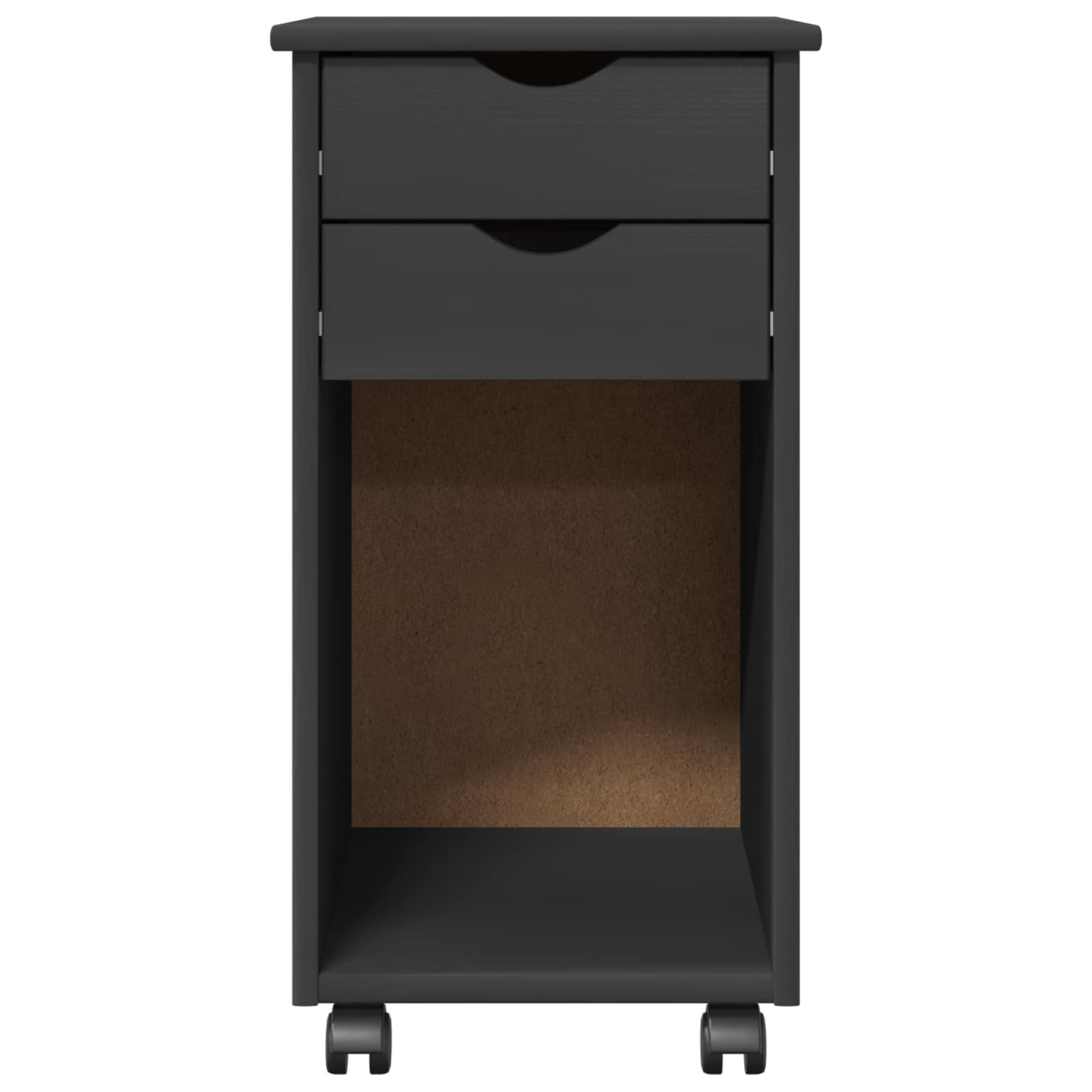 vidaXL Rolkowa szafka Szary 34 x 39 x 65,5 cm Lite drewno sosnowe