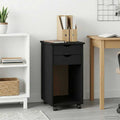 vidaXL Rolkowa szafka Czarny 34 x 39 x 65,5 cm Lite drewno sosnowe