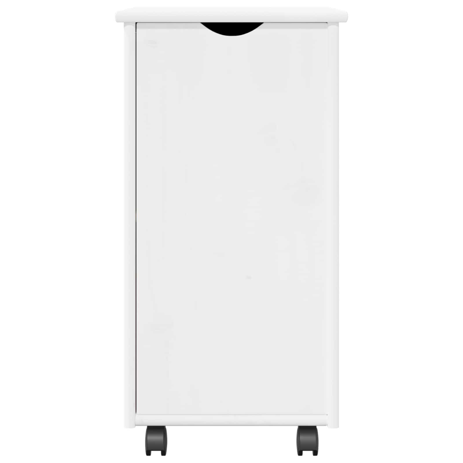 vidaXL Rolkowa szafka Biały 34 x 39 x 65,5 cm Lite drewno sosnowe
