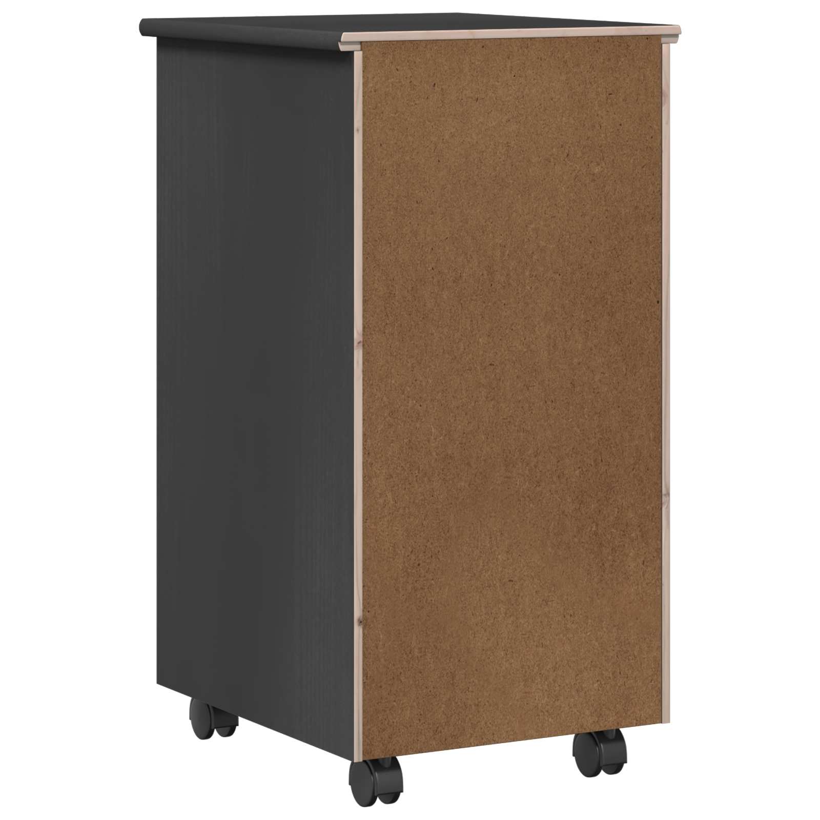 vidaXL Rolkowa szafka Szary 34 x 39 x 65,5 cm Lite drewno sosnowe