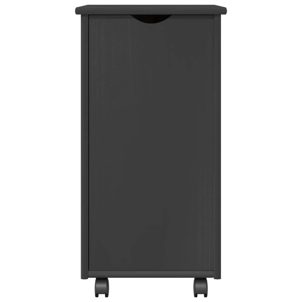 vidaXL Rolkowa szafka Szary 34 x 39 x 65,5 cm Lite drewno sosnowe