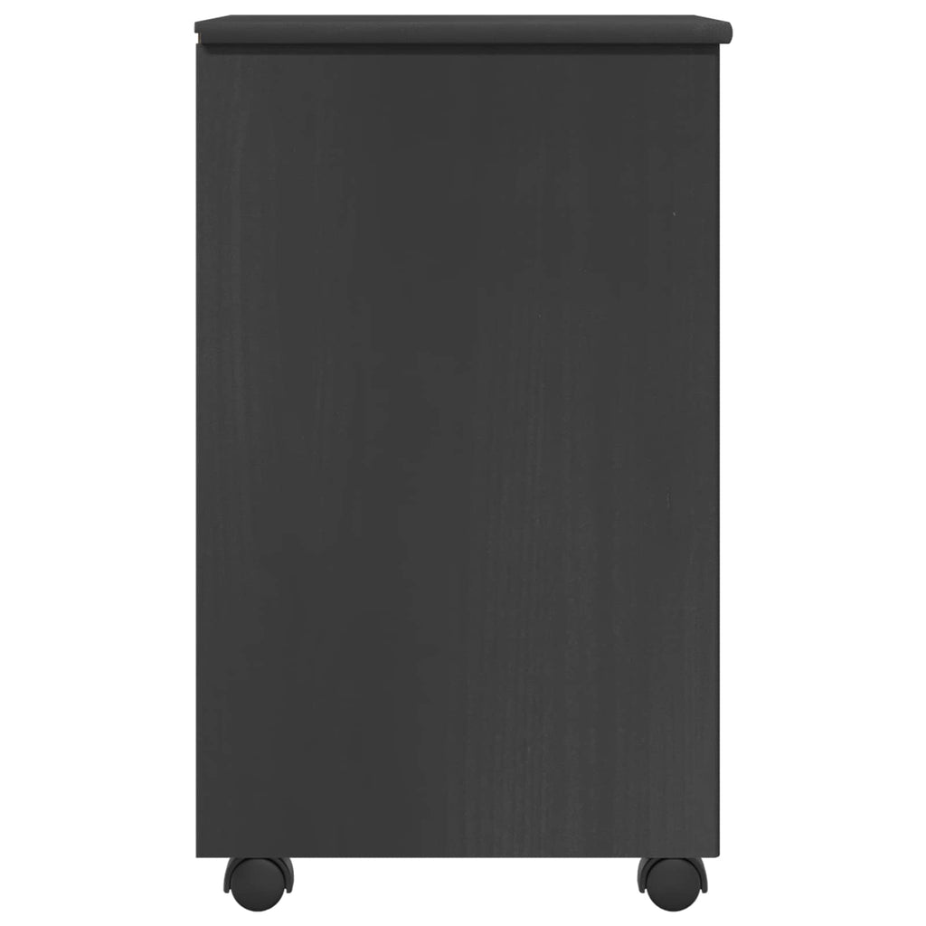 vidaXL Rolkowa szafka Szary 34 x 39 x 65,5 cm Lite drewno sosnowe