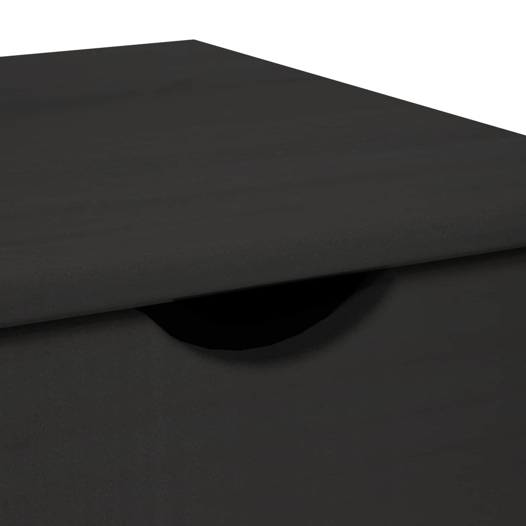 vidaXL Rolkowa szafka Czarny 34 x 39 x 65,5 cm Lite drewno sosnowe
