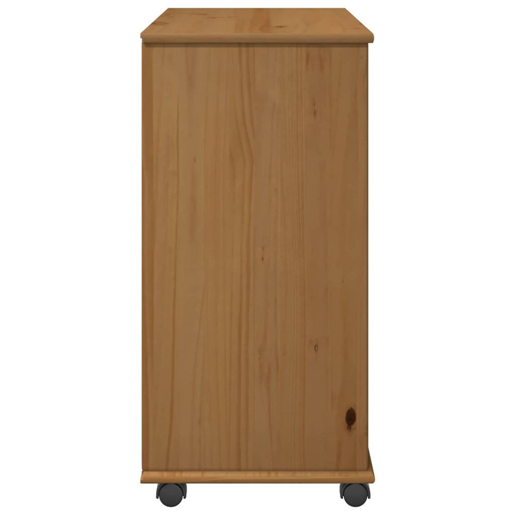 vidaXL Rolkowa szafka z kołem Miodowy brąz 63,5 x 39 x 79 cm