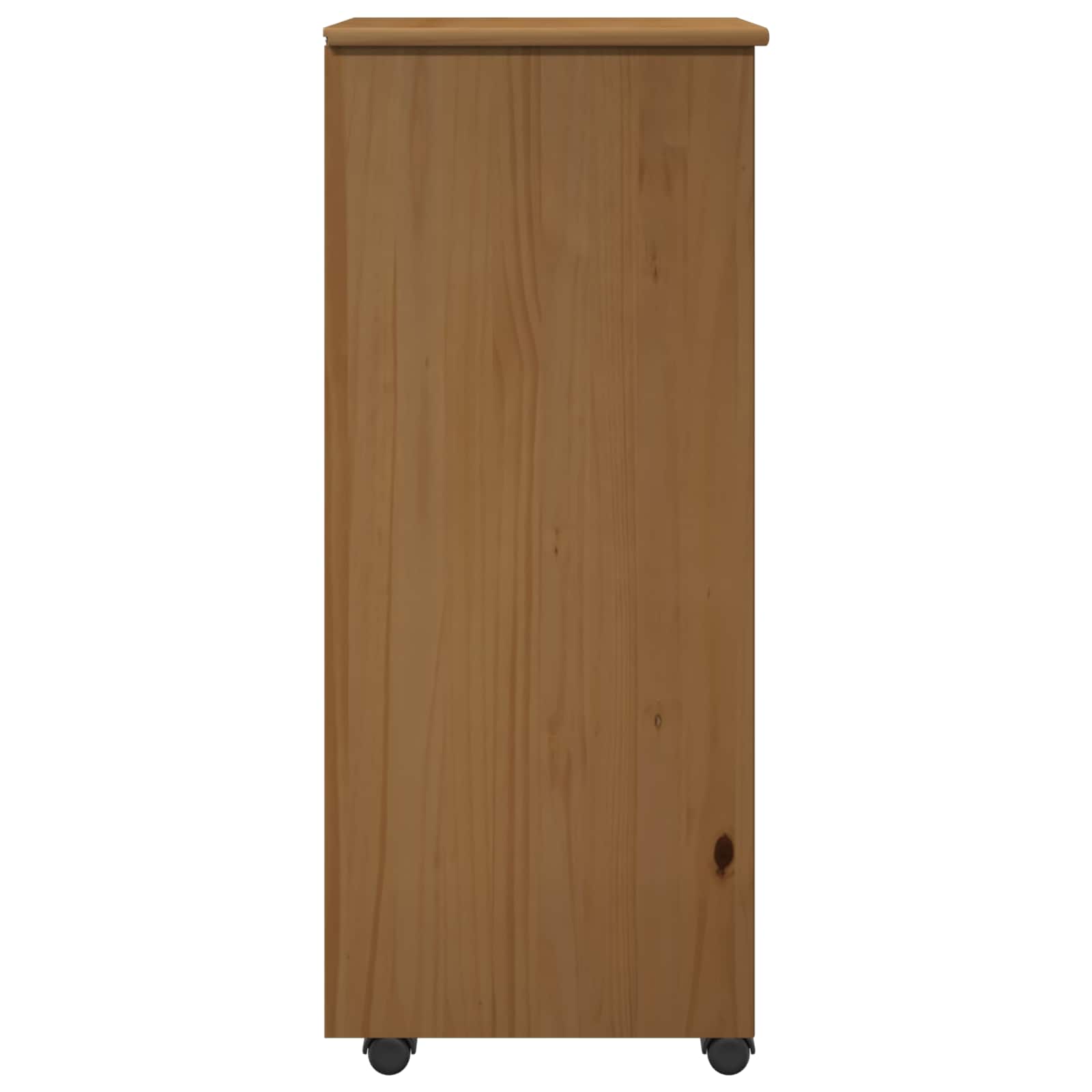 vidaXL Rolkowa szafka z kołem Miodowy brąz 34 x 39 x 93,5 cm