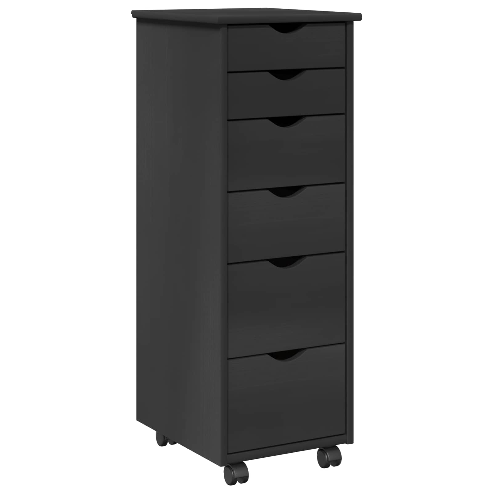 vidaXL Rolkowa szafka Szary 34 x 39 x 93,5 cm Lite drewno sosnowe