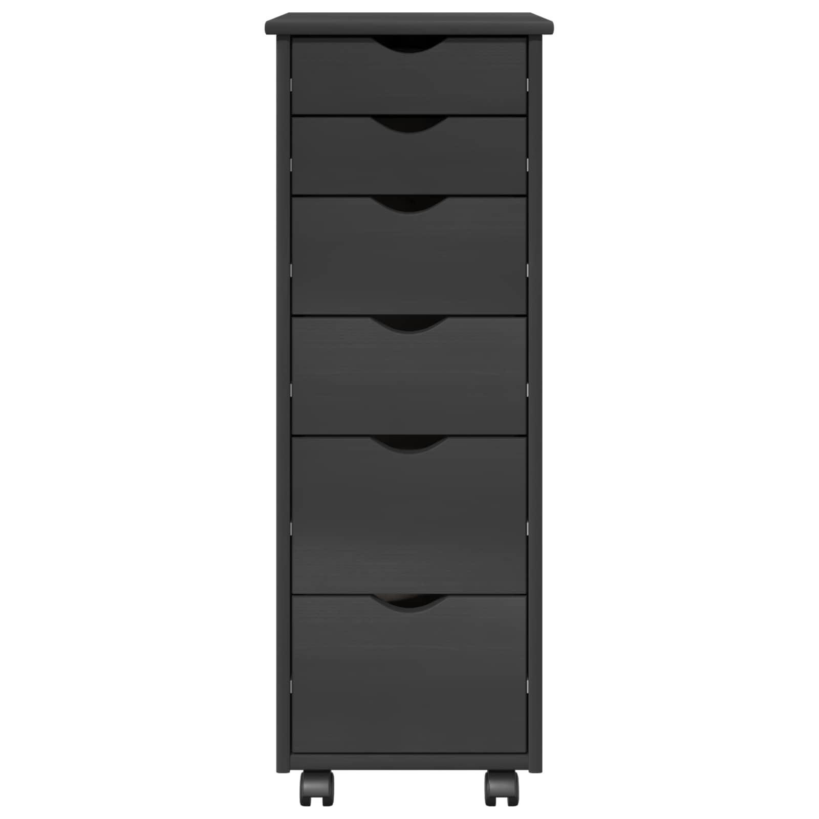vidaXL Rolkowa szafka Szary 34 x 39 x 93,5 cm Lite drewno sosnowe