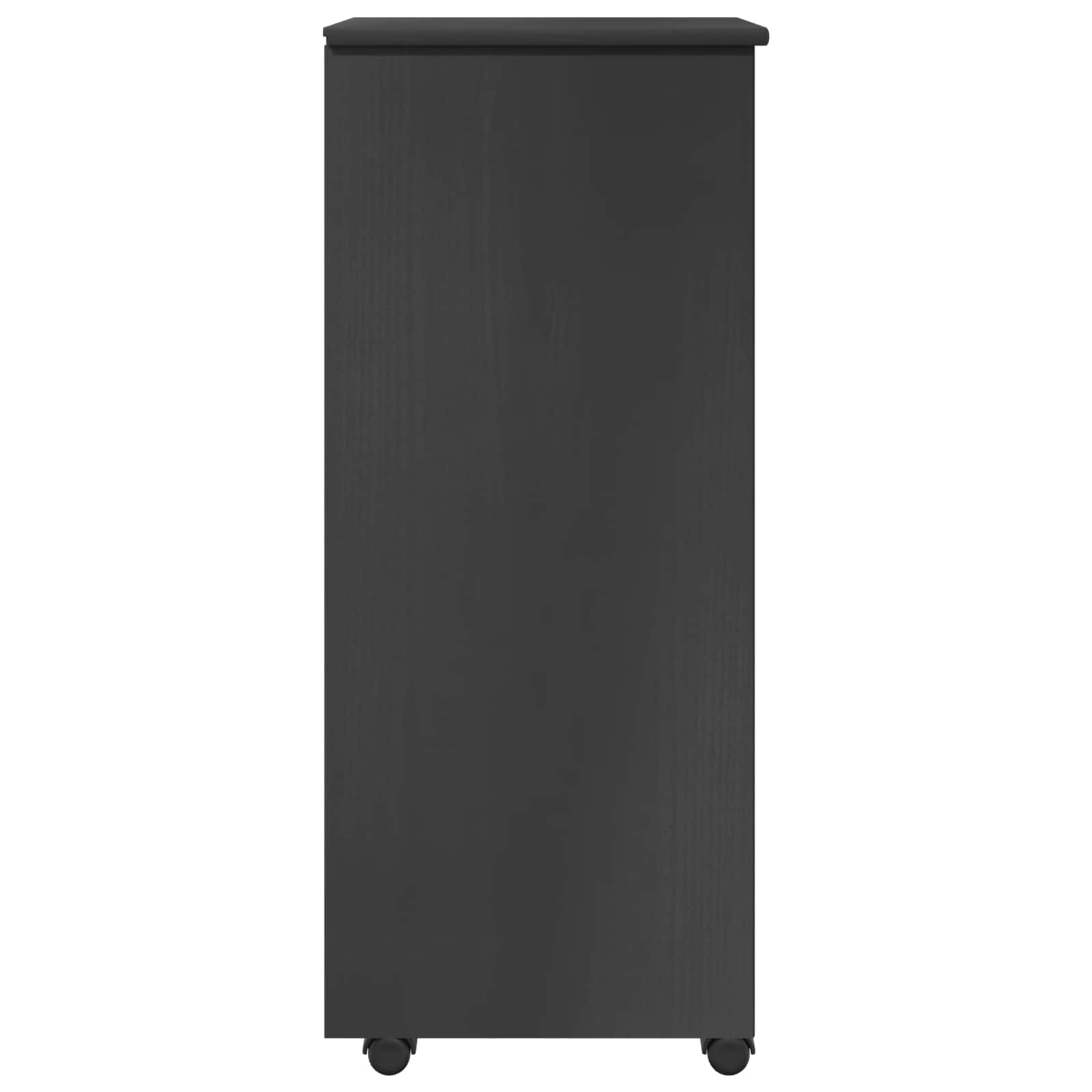 vidaXL Rolkowa szafka Szary 34 x 39 x 93,5 cm Lite drewno sosnowe