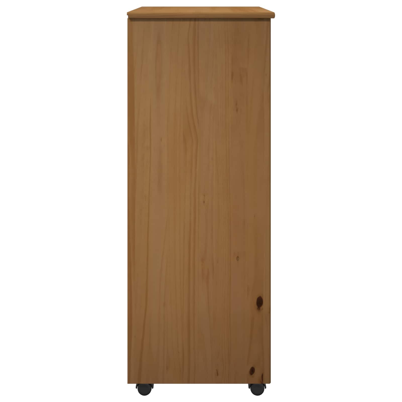 vidaXL Rolkowa szafka z kołem Miodowy brąz 53 x 39 x 103 cm