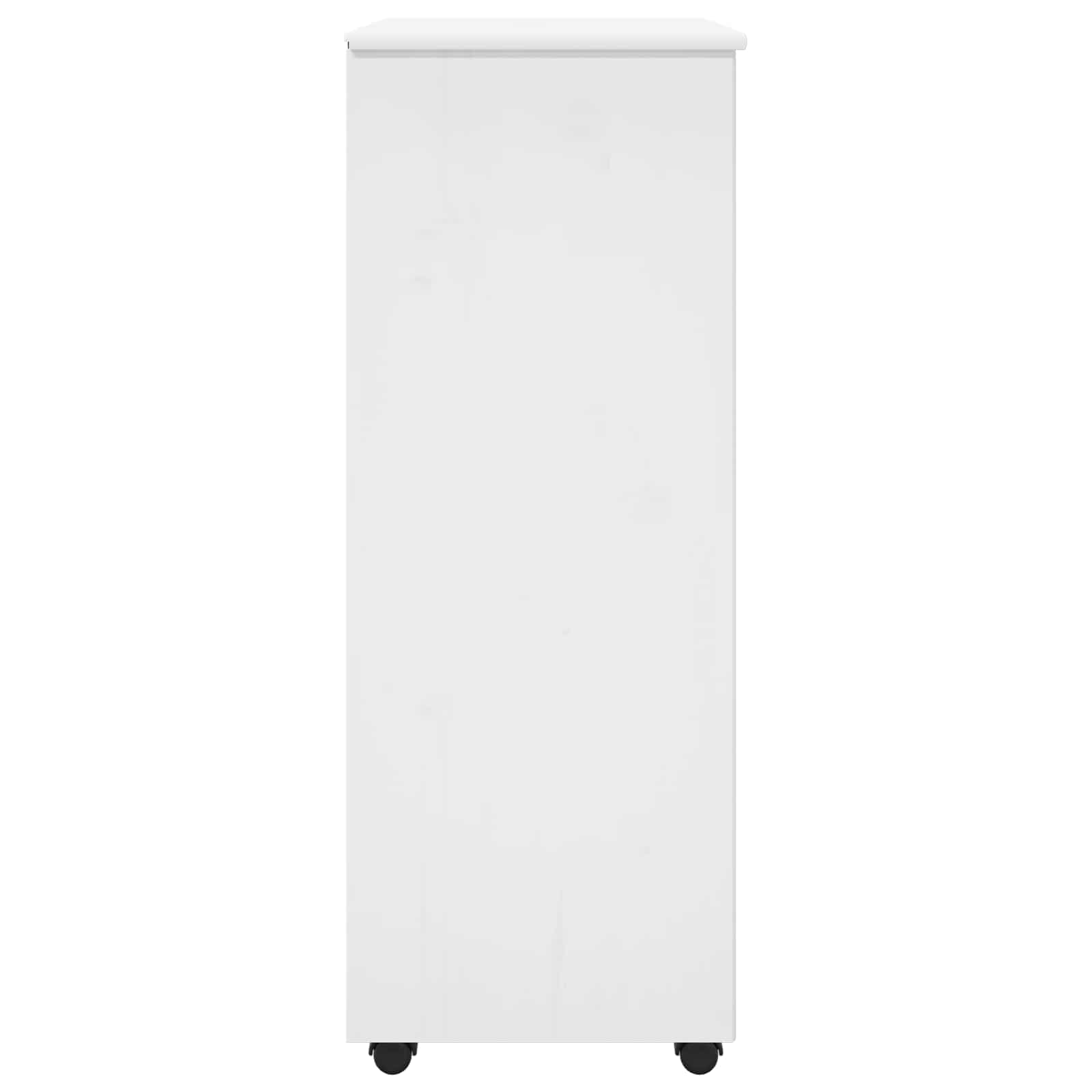 vidaXL Rolkowa szafka Biały 53 x 39 x 103 cm Lite drewno sosnowe
