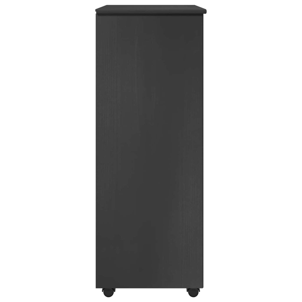 vidaXL Rolkowa szafka Szary 53 x 39 x 103 cm Lite drewno sosnowe
