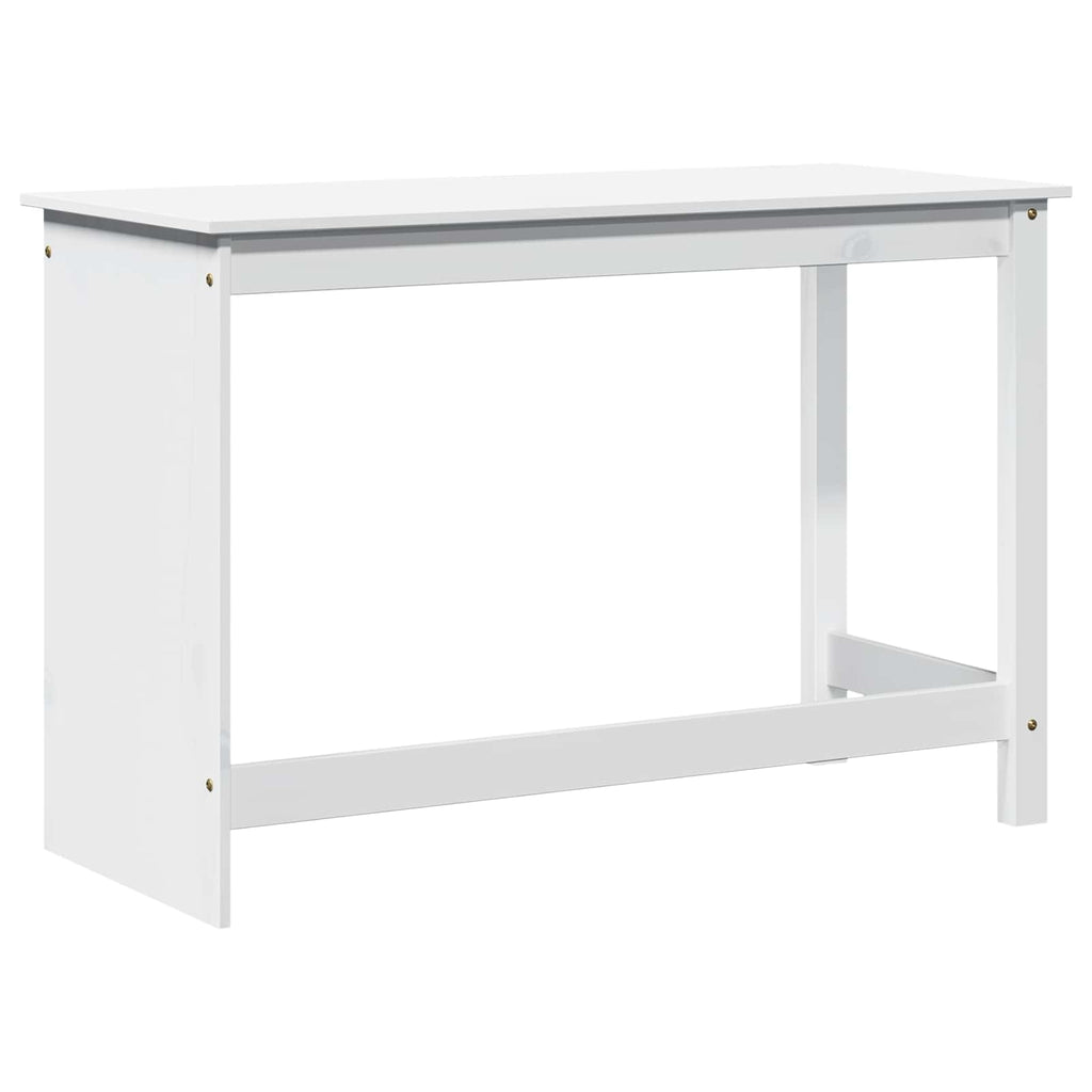 vidaXL Biurko Biały 112 x 50 x 75 cm Lite drewno sosnowe