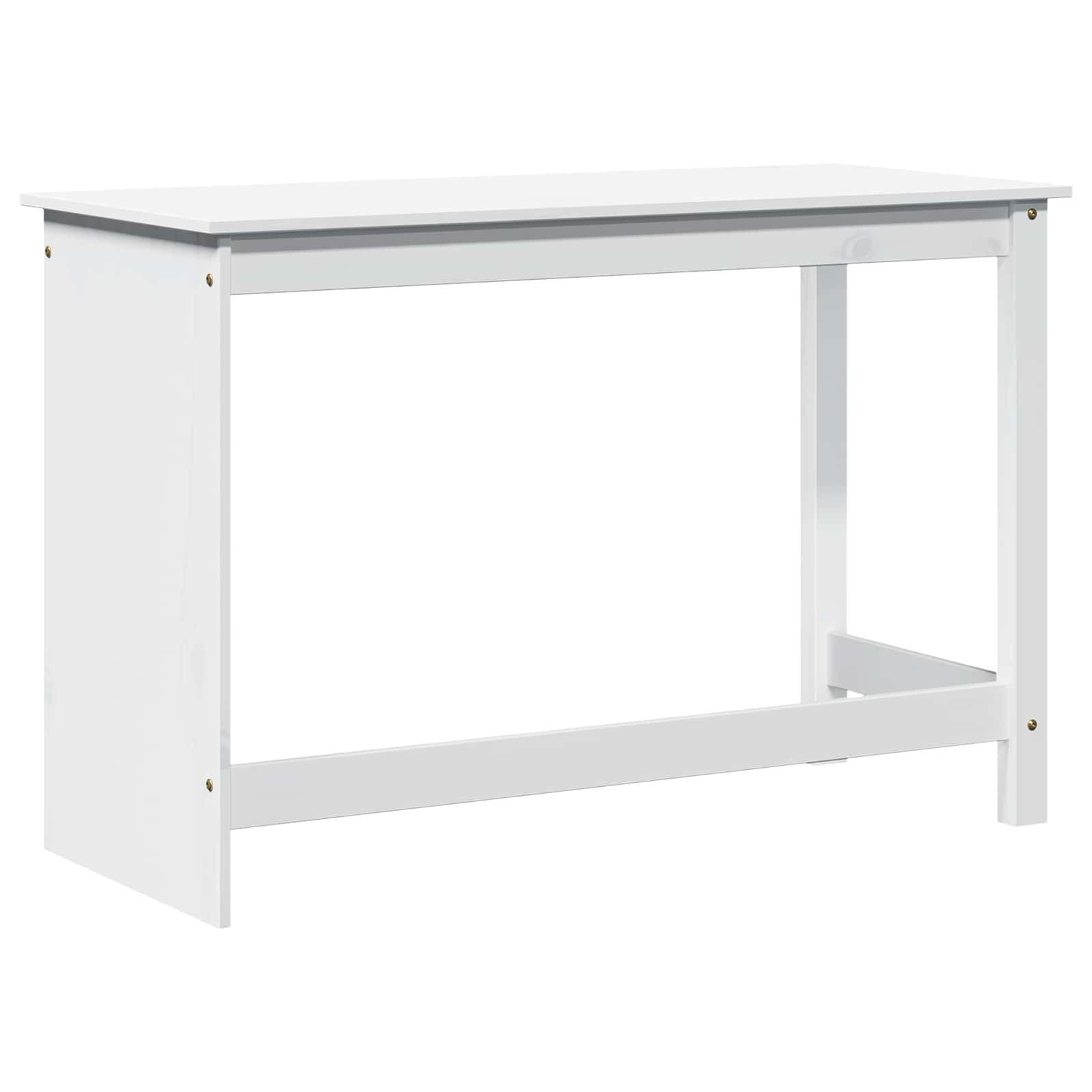 vidaXL Biurko Biały 112 x 50 x 75 cm Lite drewno sosnowe