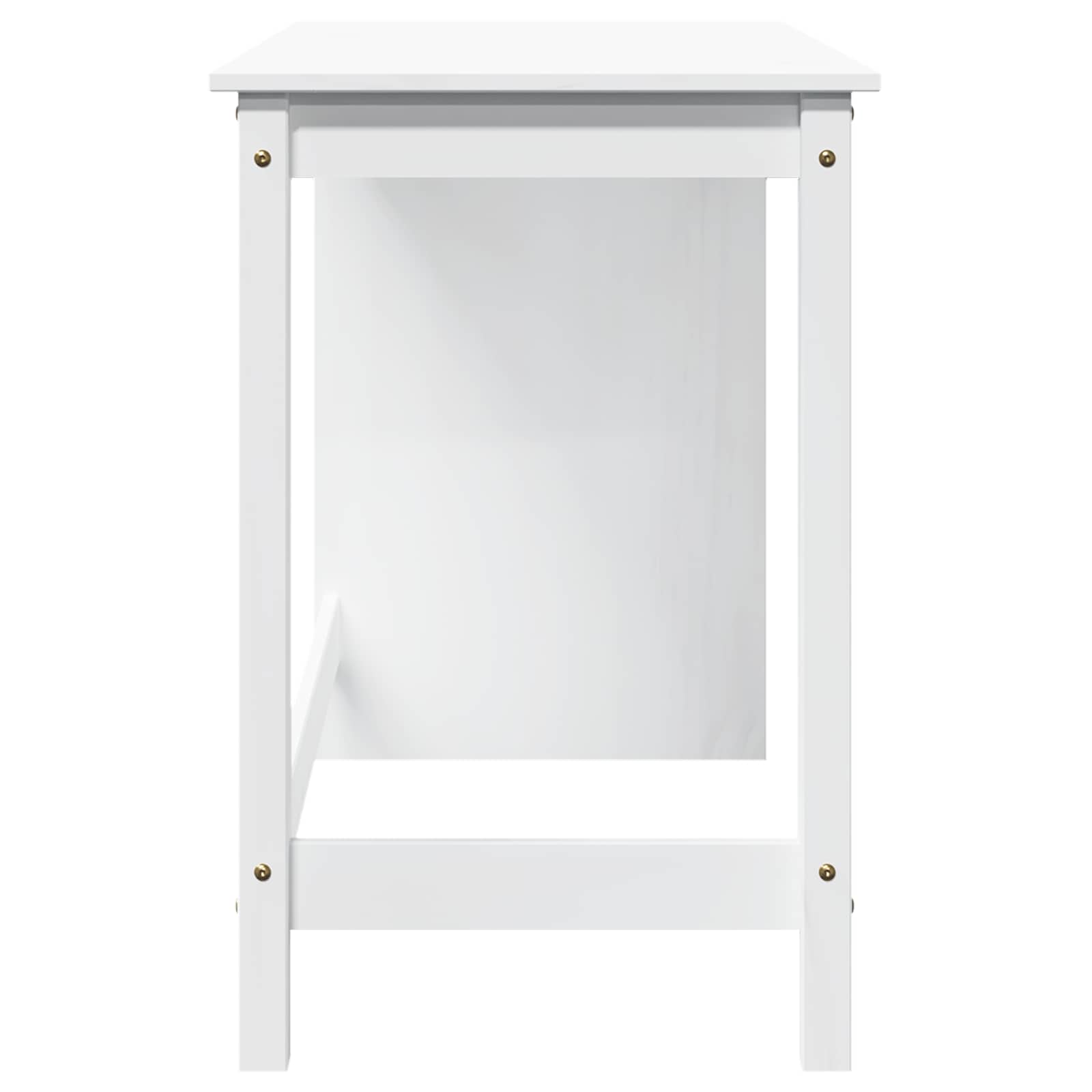 vidaXL Biurko Biały 112 x 50 x 75 cm Lite drewno sosnowe