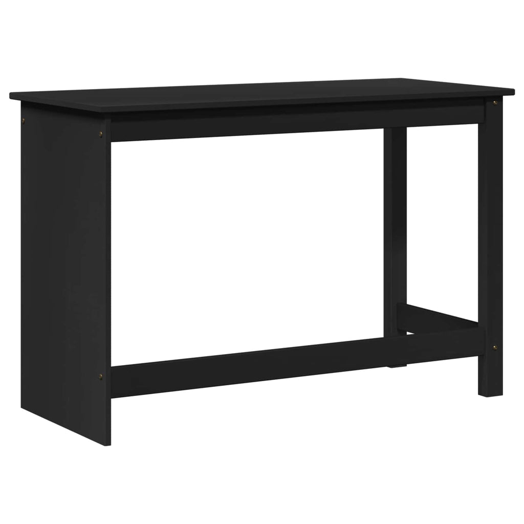 vidaXL Biurko Czarny 112 x 50 x 75 cm Lite drewno sosnowe