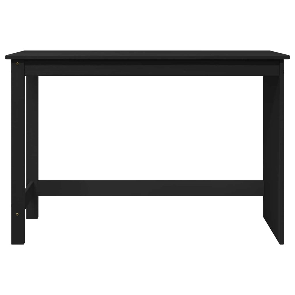 vidaXL Biurko Czarny 112 x 50 x 75 cm Lite drewno sosnowe
