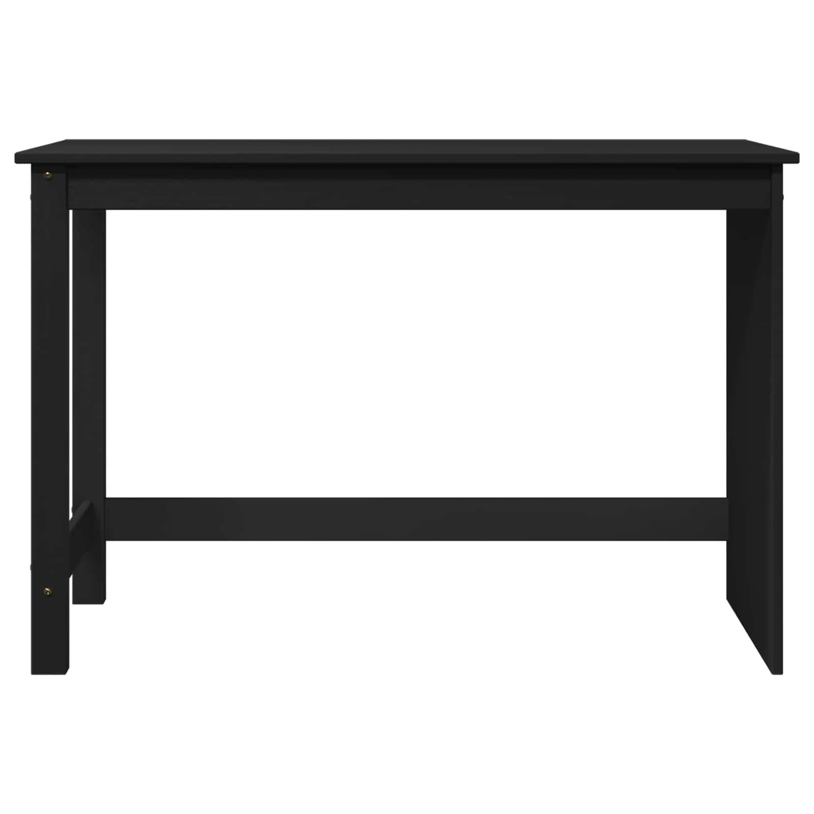 vidaXL Biurko Czarny 112 x 50 x 75 cm Lite drewno sosnowe