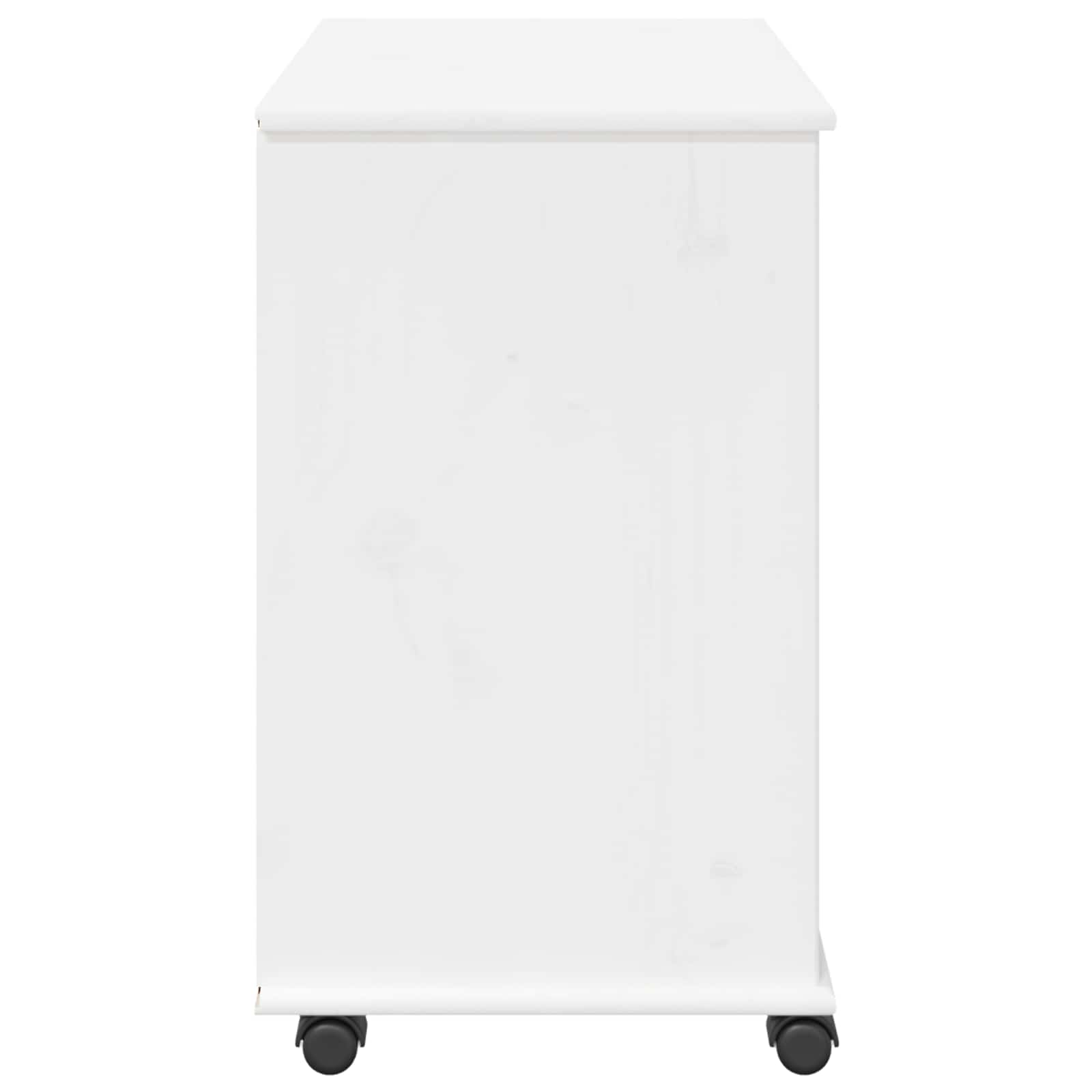 vidaXL Rolkowa szafka Biały 63,5 x 39 x 65,5 cm Lite drewno sosnowe