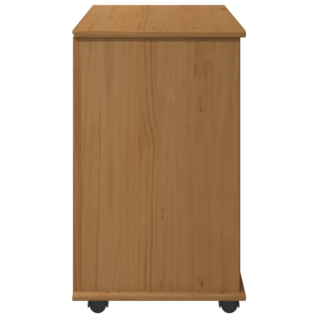 vidaXL Rolkowa szafka z kołem Miodowy brąz 63,5 x 39 x 65,5 cm