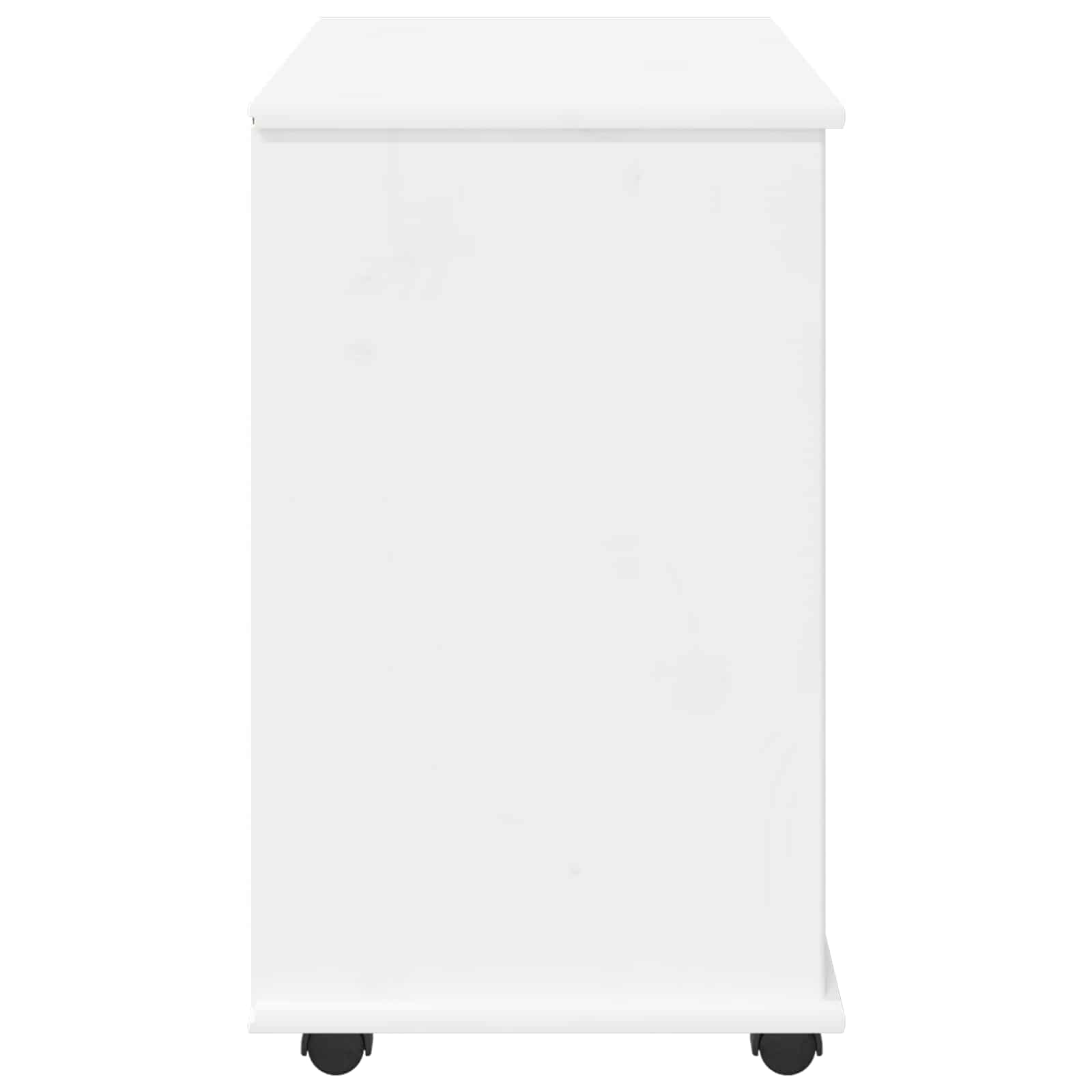 vidaXL Rolkowa szafka Biały 63,5 x 39 x 65,5 cm Lite drewno sosnowe